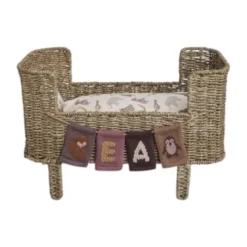 Smallstuff Poppenbed - Rosaline - Natural Seagrass