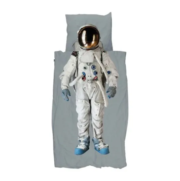 Snurk Dekbedovertrek - Astronaut - 140x200/220 cm - Grijs