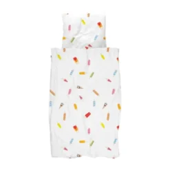 Snurk Dekbedovertrek - Popsicles - 140x200/220 cm - Wit