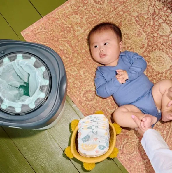 Tommee Tippee Twist & Click Luieremmer Cotton White