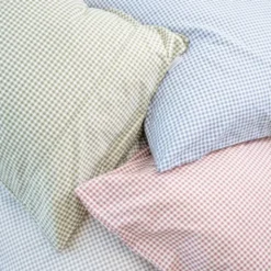Town & Country Gingham Dekbedovertrek - 140 x 220 cm - Olive