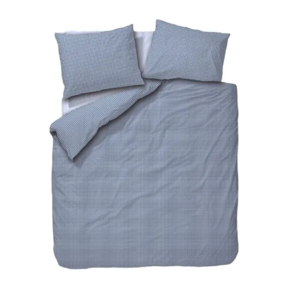 Town & Country Gingham Dekbedovertrek - 140 x 220 cm - Old Blue