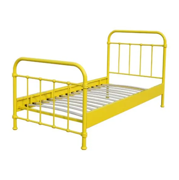 Vipack New York Bed Metaal Geel 90 x 200 cm