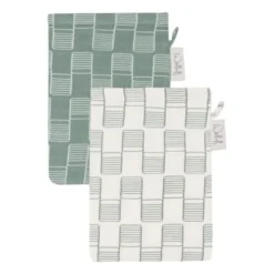Witlof For Kids Sticky Stripes Washandjes - 2 Stuks