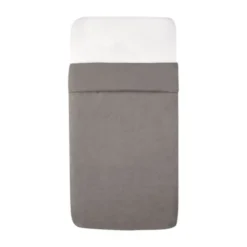 Witlof for kids Velvet Rib Tuck-Inn wiegdeken - 40 x 80 cm - Warm Grey