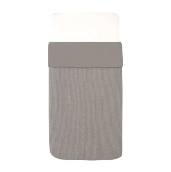Witlof for kids Waves Tuck-Inn ledikantdeken - 60 x 120 cm - Warm Grey.