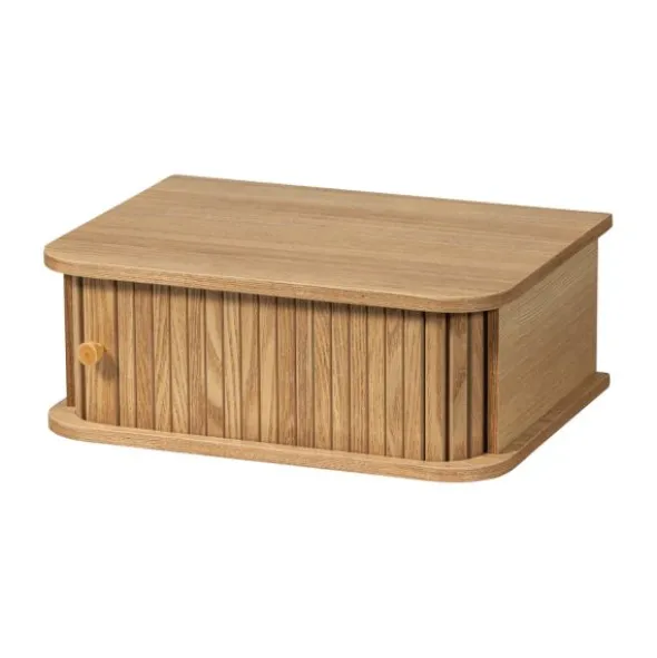 Woood Jena Hangend Nachtkastje - Hout Naturel