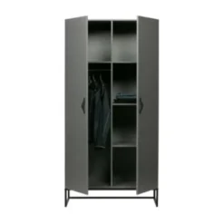 Woood Morris Kast 2-Deurs Grenen Leem